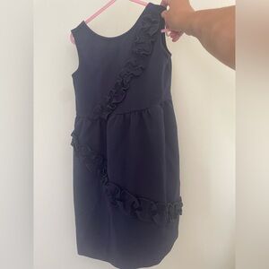 Janie and Jack Navy Blue Ruffle Dress